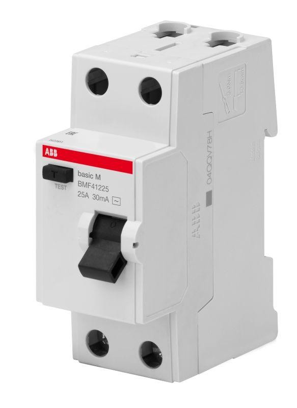  Выключатель диф. тока 2п 25А 30мА тип AC Basic M BMF41225 ABB 2CSF602041R1250 
