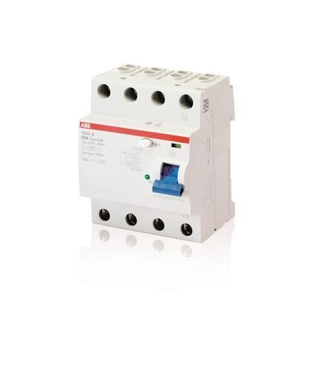  Выключатель дифференциального тока (УЗО) 4п 40А 30мА тип AC F204 400Гц ABB 2CSF204197R1400 