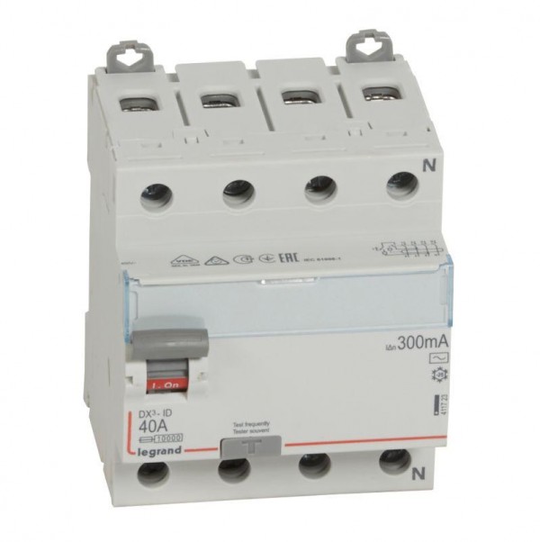  Выключатель диф. тока 4п 40А 300мА тип AC DX3 Leg 411723 