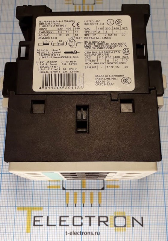  Контактор Siemens 3RT1026-1AP00 