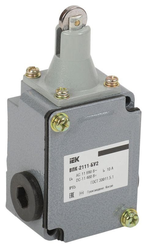  Выключатель концевой ВПК-2111-БУ2 толкатель с роликом IP65 ИЭК KV-1-2111-1 