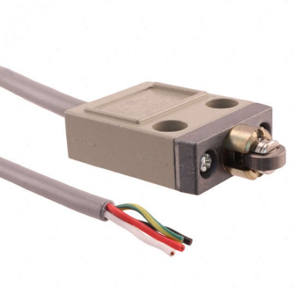  Выключатель концевой D4C1202 5А 250В AC (4А 30В DC) кабель VCTF маслостойк. 3м роликовый плунжер Omron 134460 