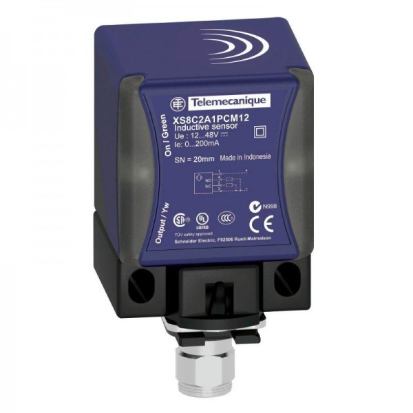  Датчик индуктивный 40х40х70 24-240В SchE XS8C2A4MBU20 