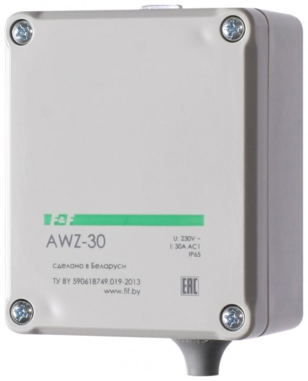  Фотореле AWZ 30 Плюс (выносной фотодатчик монтаж на плоскость 230В 30А 1НО IP40) F&F EA01.001.006 
