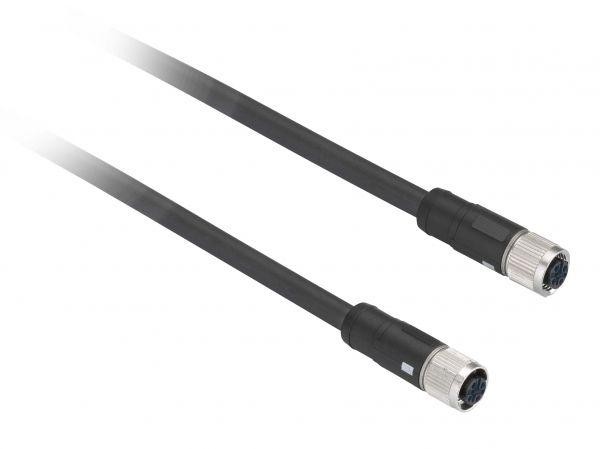  Коннектор прямой кабельно-гнездовой М12 4 отверстия (дл.5м) SchE XZCPV1141L5 