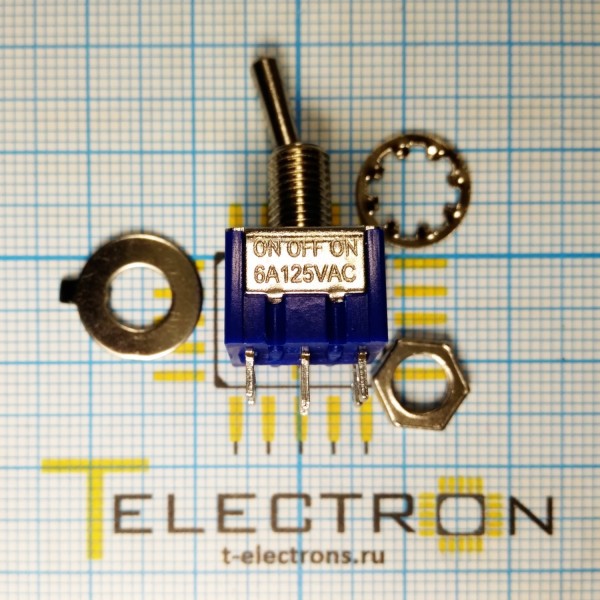  Тумблер ON-OFF-ON, MTS-203-F-1 