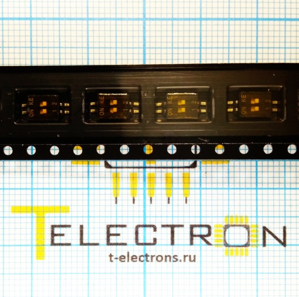  DIP переключатель 2поз. SMD 1.27мм, DSHP02-TSGER 