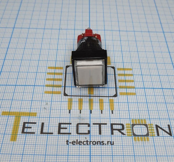  Кнопка без фиксации (5A 250VAC), D16LMS1-1abKW 