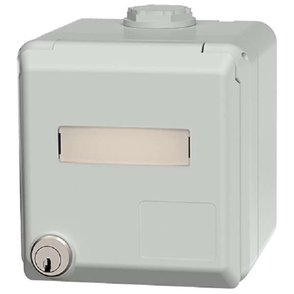  Корпус настенной розетки Cepex с замком для 2-й информ.розетки AMP Jack (41457) IP44 сер. Mennekes 4360 