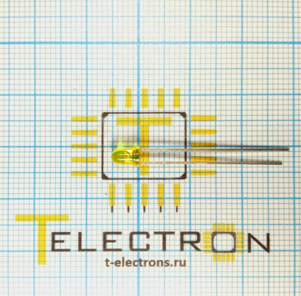  Светодиод жёлтый Ø3.1 мм, LTL-1CHYE 
