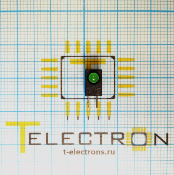  Светодиод зеленый 40° d=3мм 568нМ, L-710A8CB/1GD 