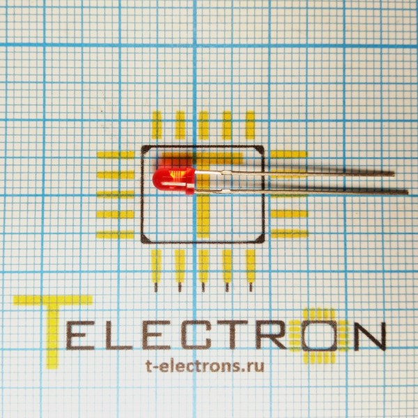  Светодиод красный Ø3 мм, FYL-3012HD 