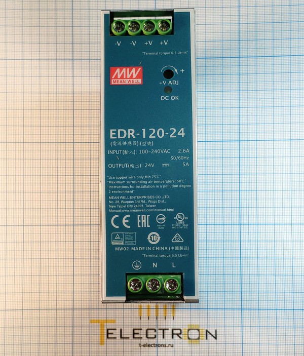  Блок питания на DIN-рейку EDR-120-24 