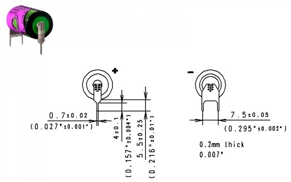  Аккумулятор 3.6 В, 1200 мАч, TL-4902/TP 