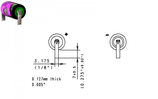  Аккумулятор 3.6 В, 2400 мАч, TL-5903/T 