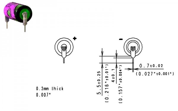  Аккумулятор 3.6 В, 1200 мАч,  TL-7902/PT2 