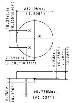  Аккумулятор 3.6 В, 900 мАч, TLH-5934 