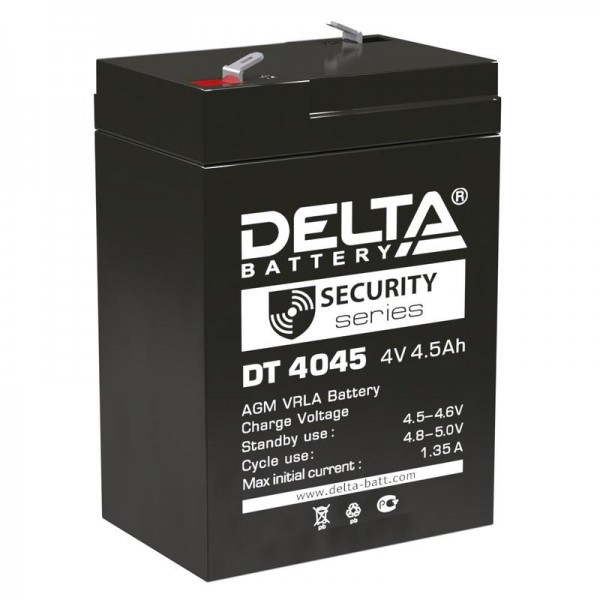  Аккумулятор для прожекторов 4В 4.5А.ч Delta DT 4045 