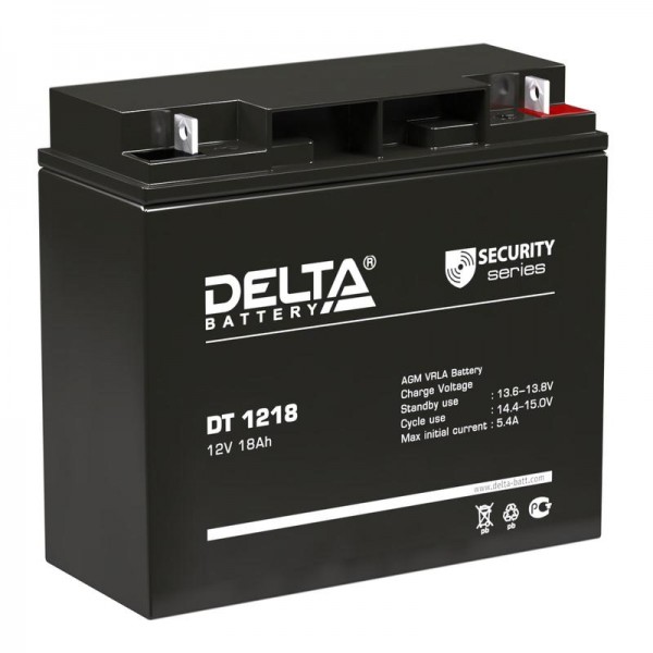  Аккумулятор 12В 18А.ч Delta DT 1218 