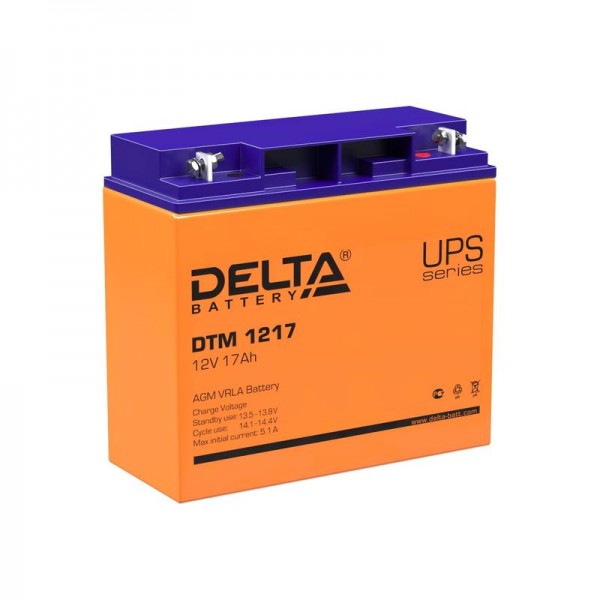  Аккумулятор 12В 17А.ч Delta DTM 1217 