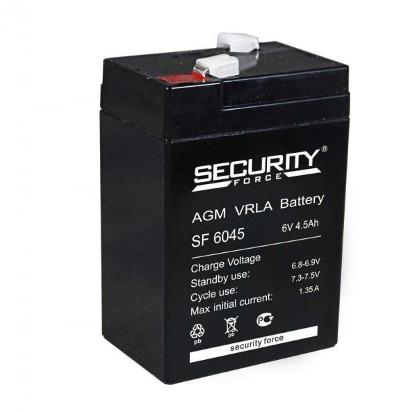  Аккумулятор 6В 4.5А.ч Security Force SF 6045 