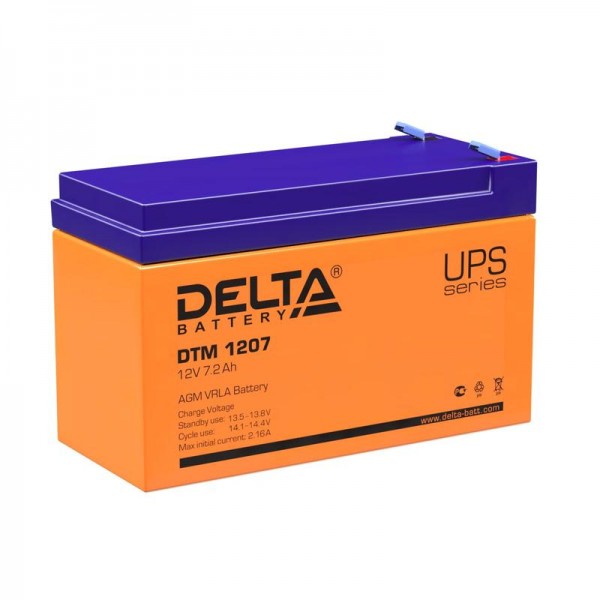  Аккумулятор 12В 7А.ч. Delta DTM 1207 