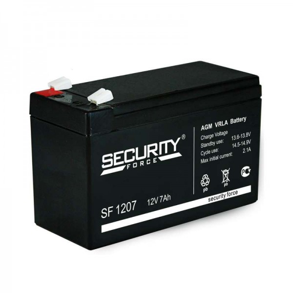  Аккумулятор 12В 7А.ч Security Force SF 1207 