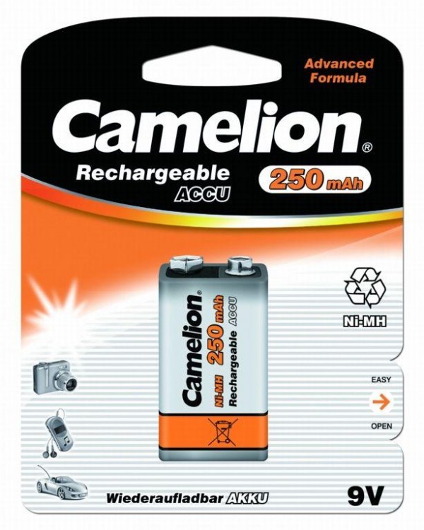 Аккумулятор 6F22 NI-MN 250мА.ч BP-1 (блист.1шт) Camelion 5014 
