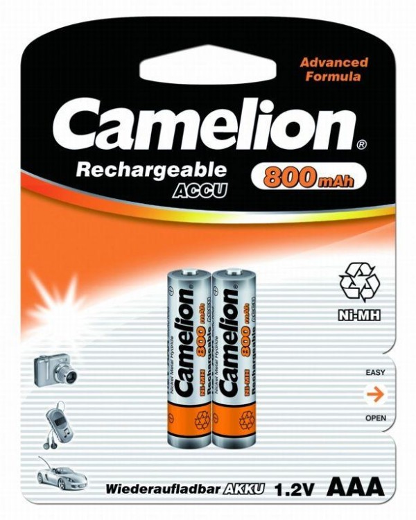  Аккумулятор R03 NI-MN 800мА.ч BP-2 (блист.2шт) Camelion 3674 