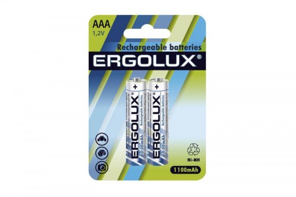 Аккумулятор AAA-1100мА.ч Ni-Mh BL-2 NHAAA1100BL2 1.2В (блист.2шт) Ergolux 12446 