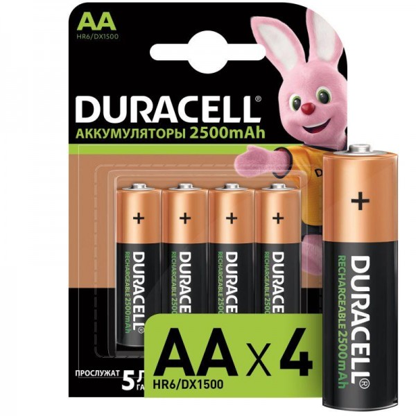  Аккумулятор HR6-4BL 2400мА.ч предзаряженные (блист.4шт) Duracell Б0014863 