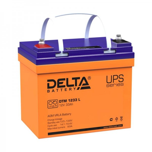  Аккумулятор 12В 33А.ч Delta DTM 1233 L 