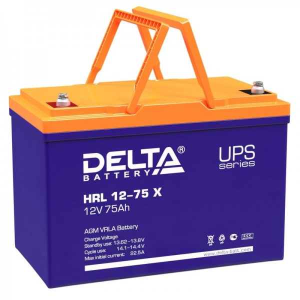  Аккумулятор 12В 75А.ч Delta HRL 12-75 X 