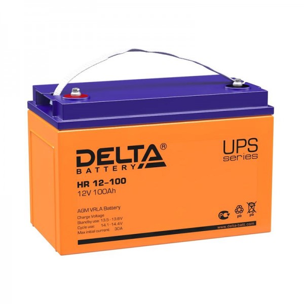  Аккумулятор 12В 100А.ч Delta HR 12-100 