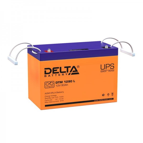  Аккумулятор 12В 90А.ч. Delta DTM1290L 