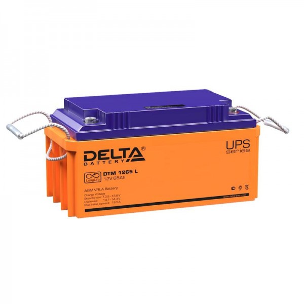  Аккумулятор 12В 65А.ч. Delta DTM 1265 L 