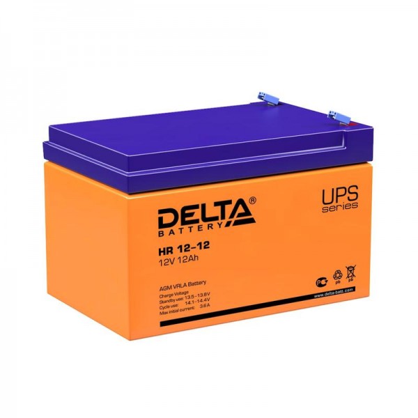  Аккумулятор 12В 12А.ч. Delta HR 12-12 