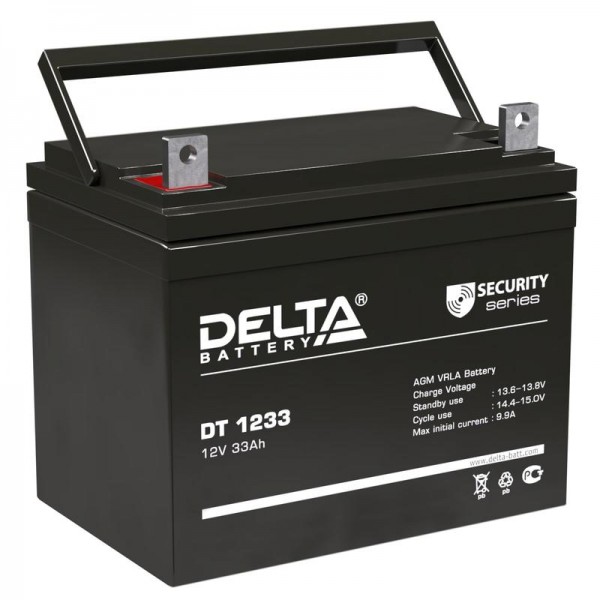 Аккумулятор 12В 33А.ч Delta DT 1233 