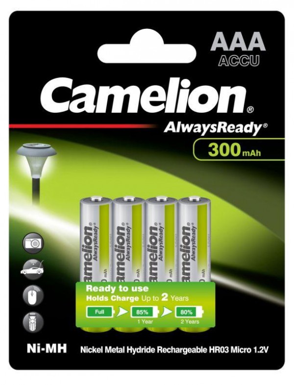  Аккумулятор R03 NI-MN 600мА.ч Always Ready BL-2 (блист.2шт) Camelion 11605 