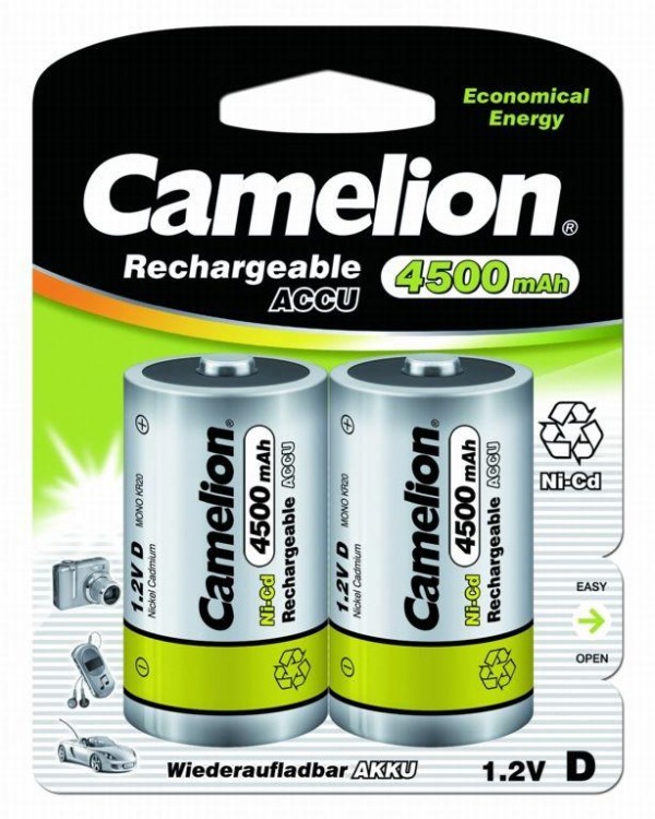  Аккумулятор D Ni-Cd 4500мА.ч BL-2 (блист.2шт) Camelion 3146 