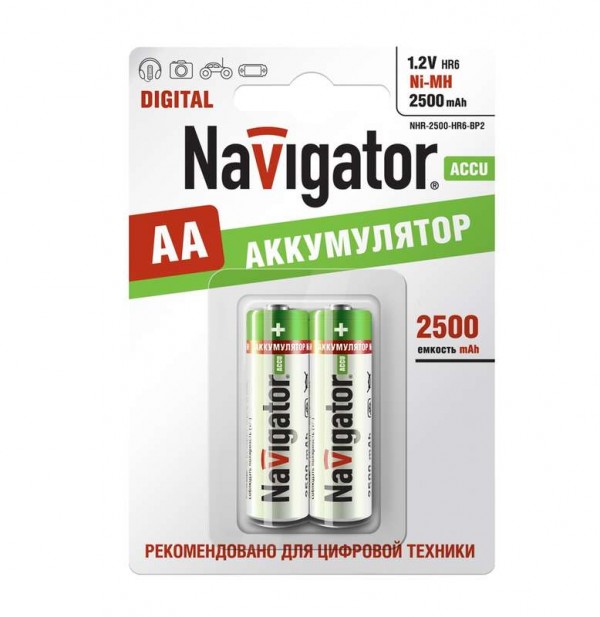 Аккумулятор 94 464 NHR-2500-HR6-BP2 (блист.2шт) Navigator 94464 