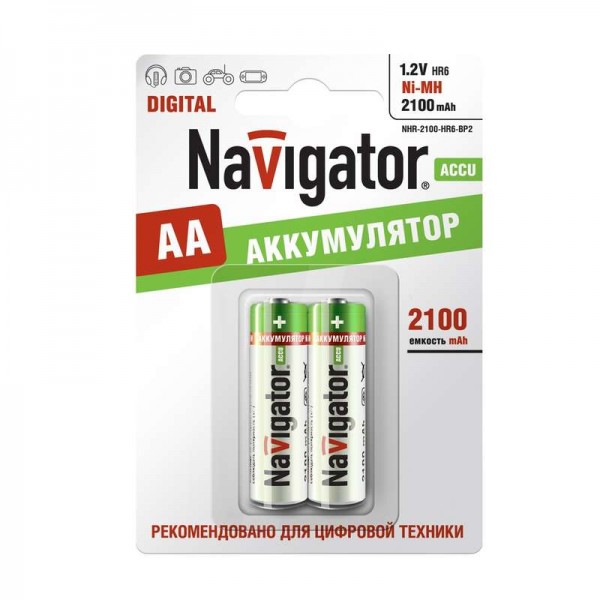  Аккумулятор 94 463 NHR-2100-HR6-BP2 (блист.2шт) Navigator 94463 