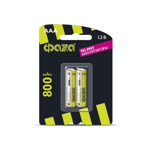  Аккумулятор AAA 800мА.ч Ni-MH BL-2 (уп.2шт) ФАZА 5002883 