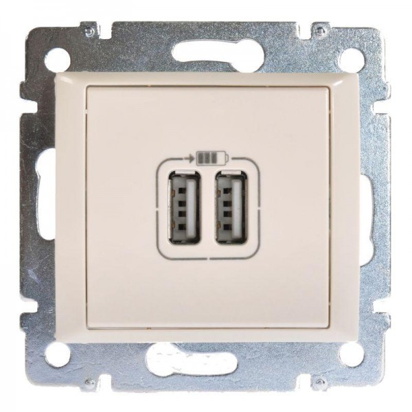  Механизм розетки 1-м USB 2мод. СП Valena сл. кость (DIY-упак.) Leg 694372 
