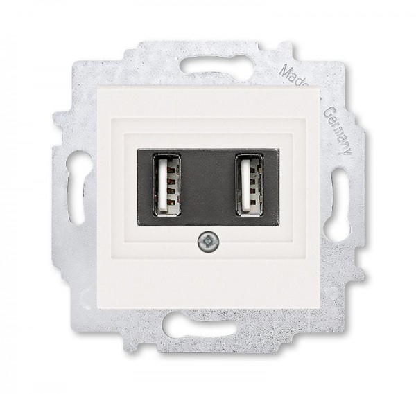  Устройство зарядное USB двойн. Levit жемчуж. ABB 2CHH290040A6068 