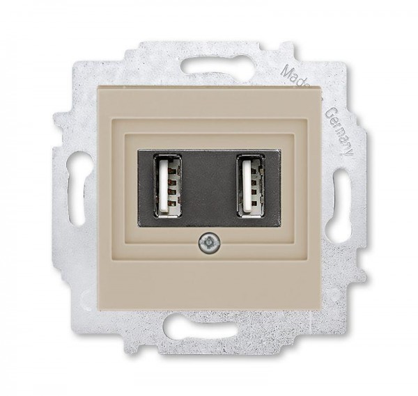  Устройство зарядное USB двойн. Levit кофе макиато ABB 2CHH290040A6018 