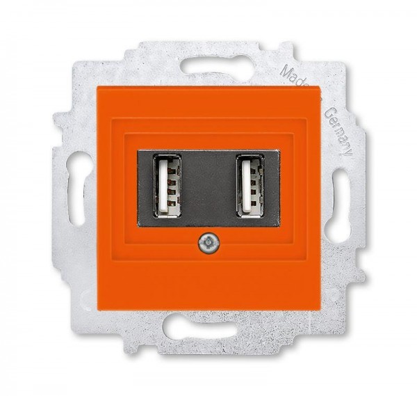  Устройство зарядное USB двойн. Levit оранж. ABB 2CHH290040A6066 