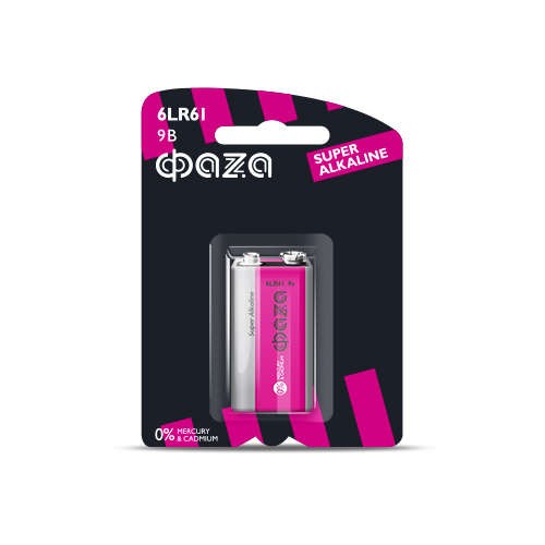  Элемент питания алкалиновый "крона" 6LR61 Super Alkaline BL-1 ФАZА 2858412 