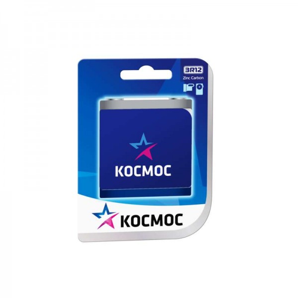  Элемент питания солевой "квадрат" 3R12 1BL (блист.1шт) Космос KOC3R121BL 