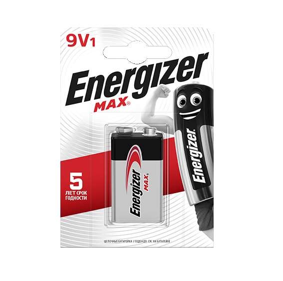  Элемент питания алкалиновый "крона" MAX 6LR61 BL1 (1/12/4320) (блист.1шт) Energizer 28648 